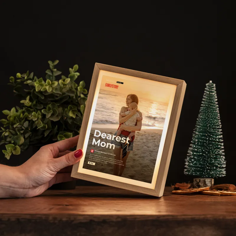 Custom Movie Poster LED Light for Mom's Special Day