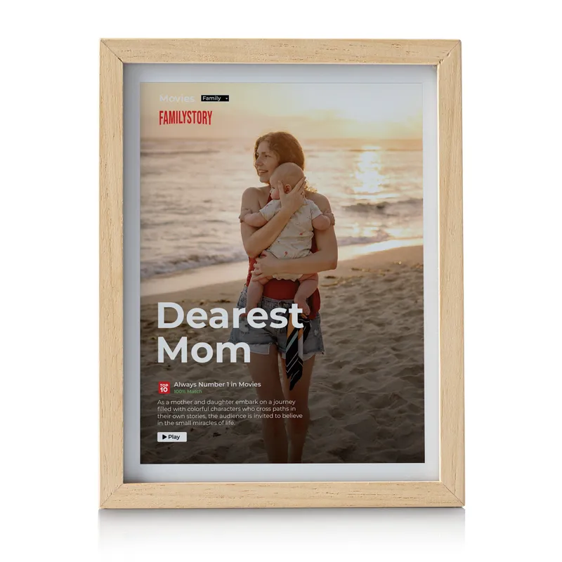 Custom Movie Poster LED Light for Mom's Special Day