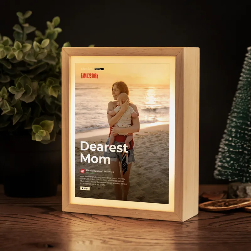 Custom Movie Poster LED Light for Mom's Special Day
