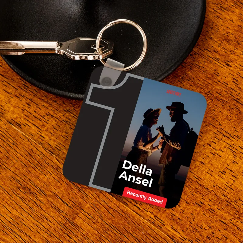 Custom Movie Themed Photo Keychain