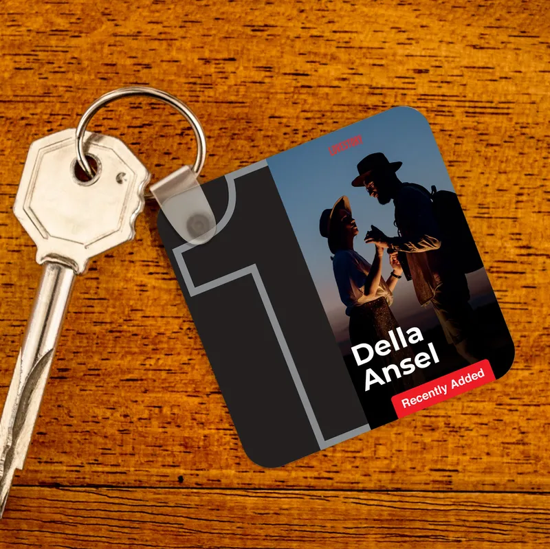 Custom Movie Themed Photo Keychain