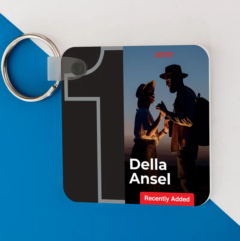 Custom Movie Themed Photo Keychain