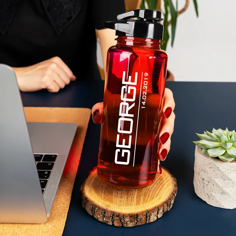 Custom Name Inscribed Water Bottle for Sports and Travel