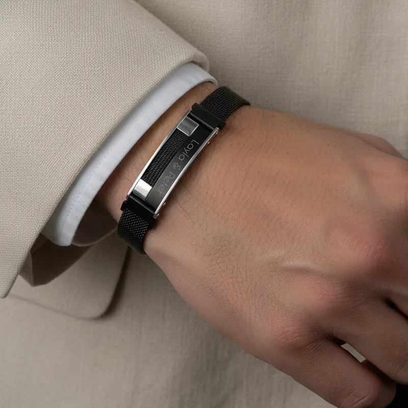 Personalised Men’s Magnetic Name Bracelet