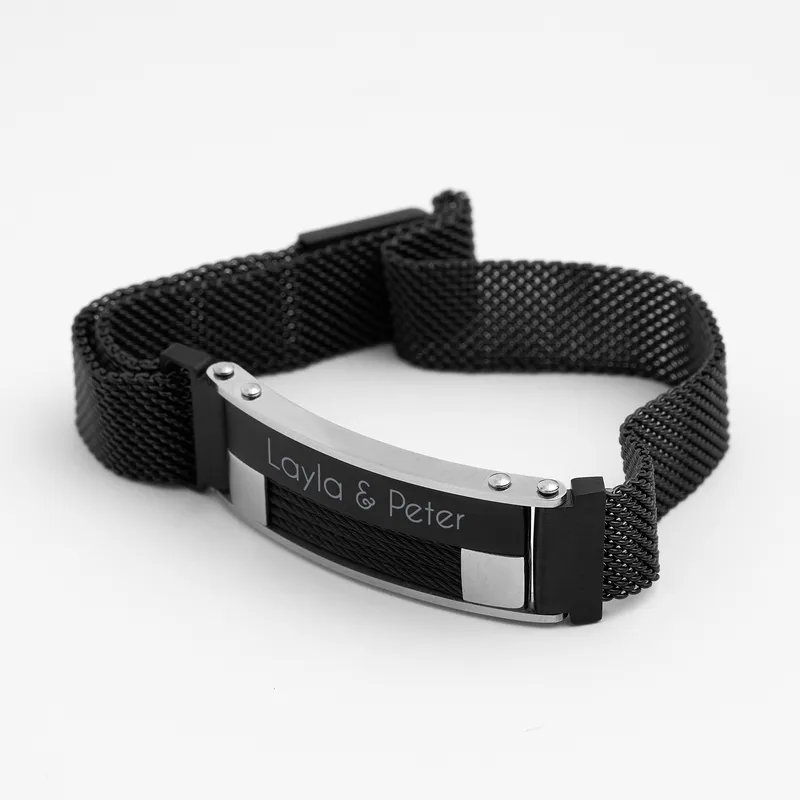 Personalised Men’s Magnetic Name Bracelet