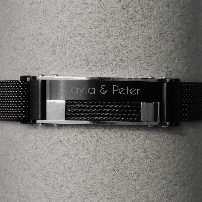 Personalised Men’s Magnetic Name Bracelet