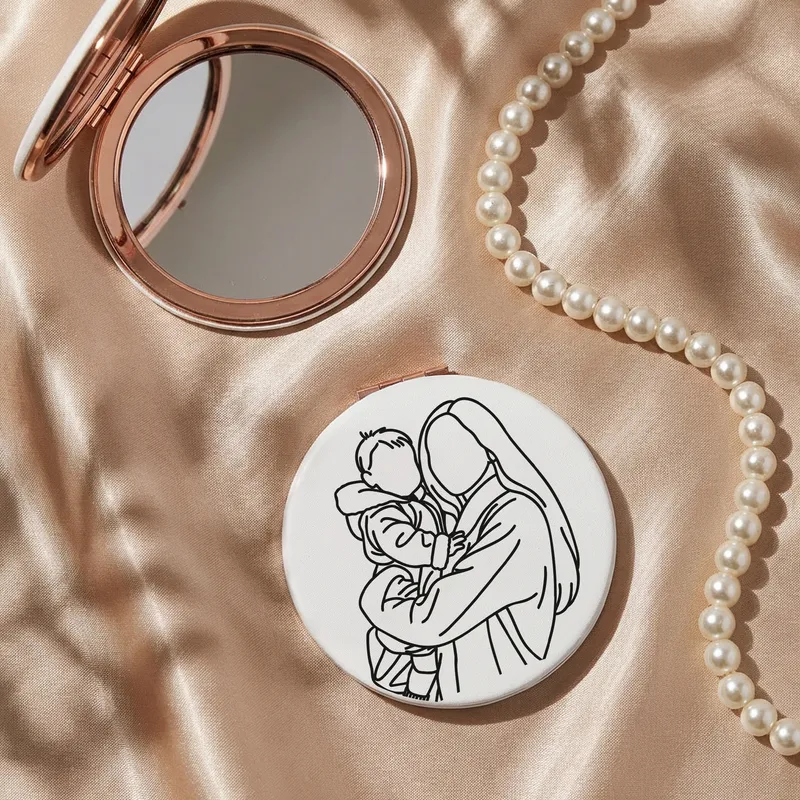 Custom Name Personalized Compact Mirror for Mom - Design Options
