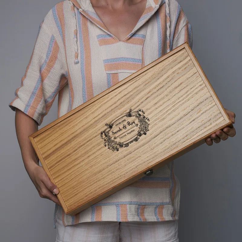 Custom Oak Backgammon Set with Pool Cover for Couples
