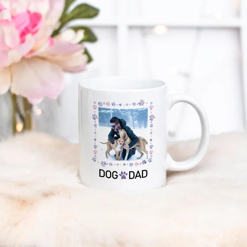 Custom Pet Dad Photo Mug for Fathers