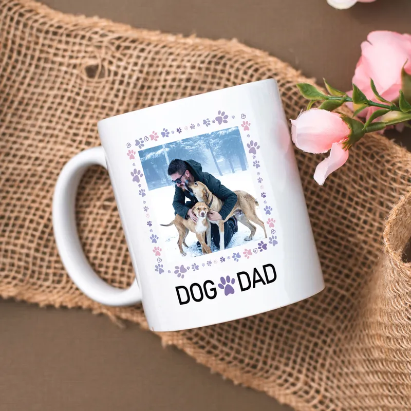 Custom Pet Dad Photo Mug for Fathers