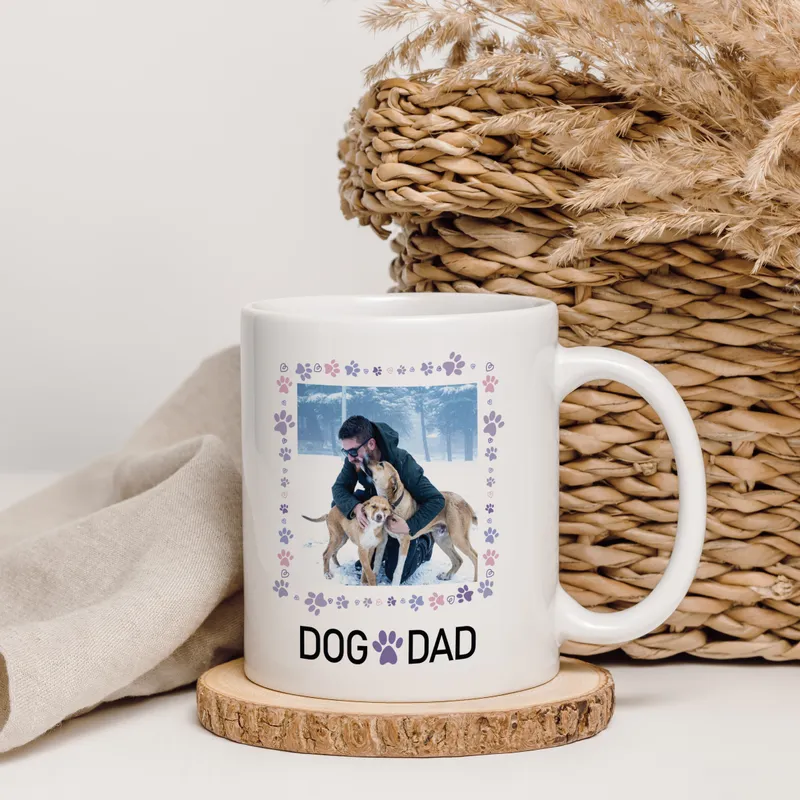 Custom Pet Dad Photo Mug for Fathers