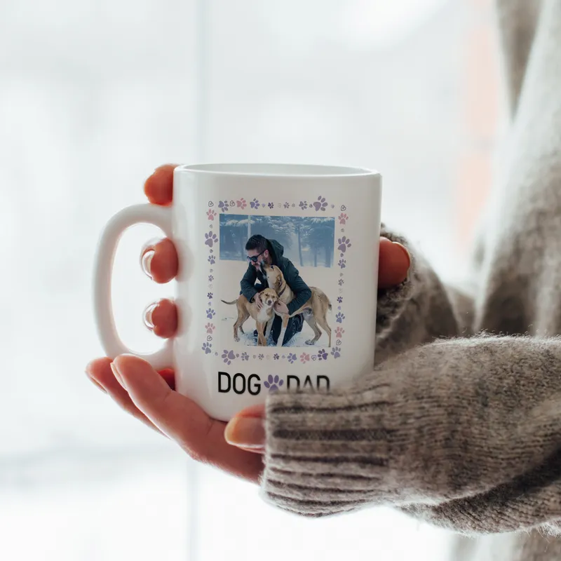 Custom Pet Dad Photo Mug for Fathers