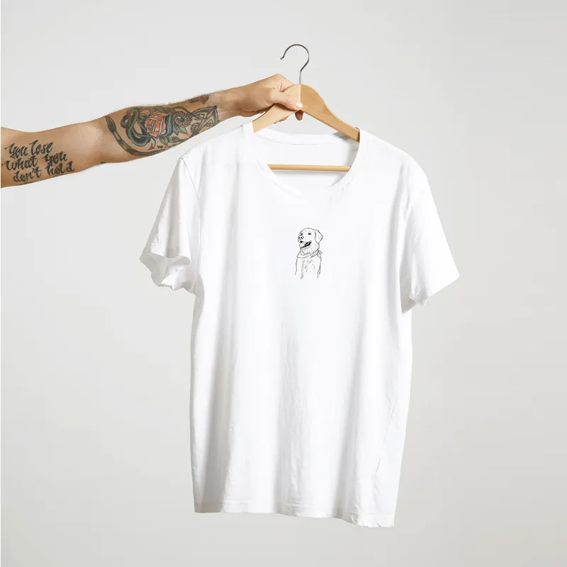 Custom Pet Drawing Portrait T-Shirt