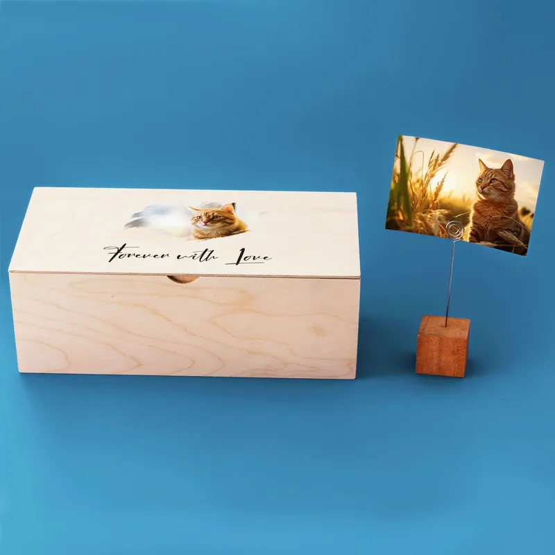 Custom Pet Photo Memory Box Keepsake Gift