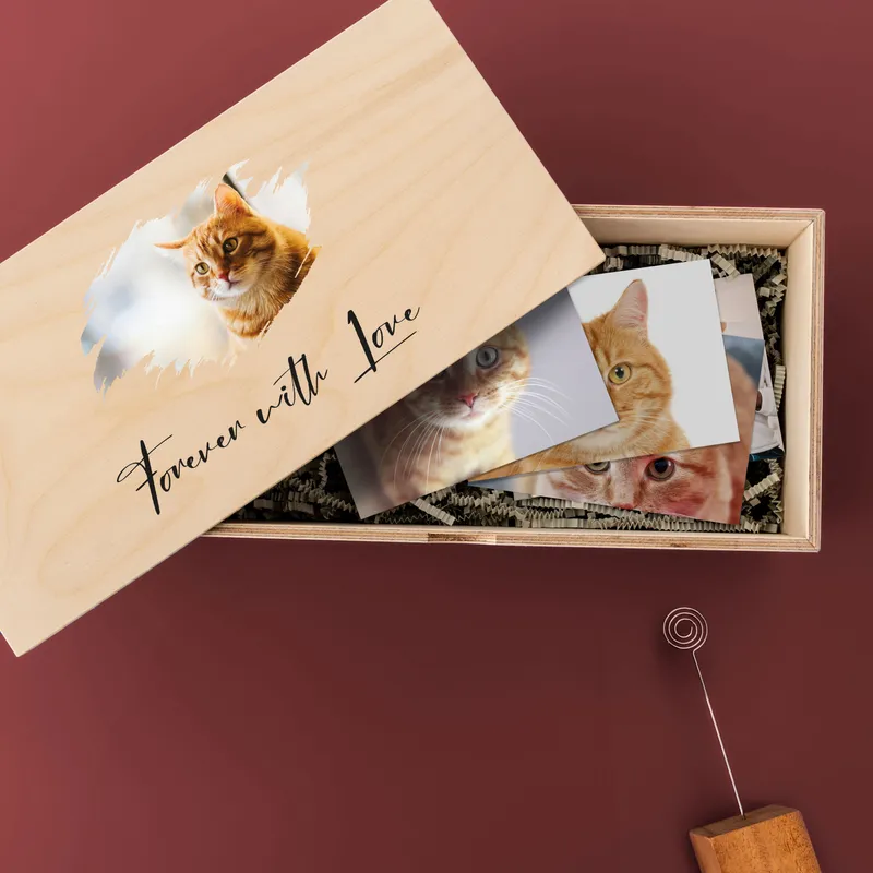 Custom Pet Photo Memory Box Keepsake Gift