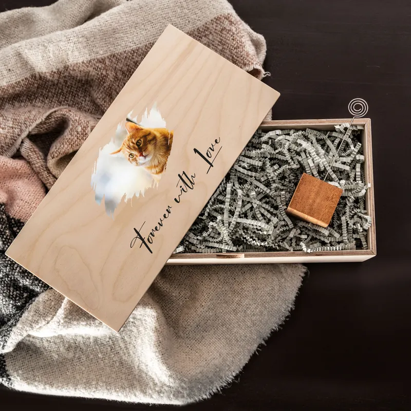 Custom Pet Photo Memory Box Keepsake Gift