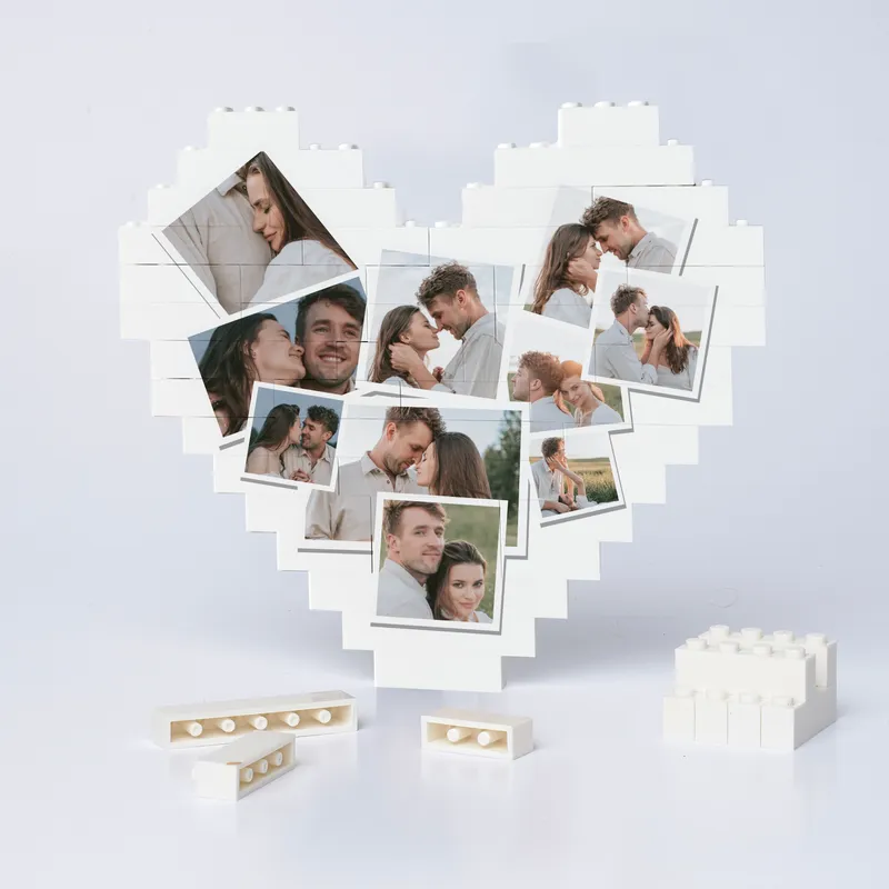 Custom Photo Heart Block Puzzle for Romantic Gifts