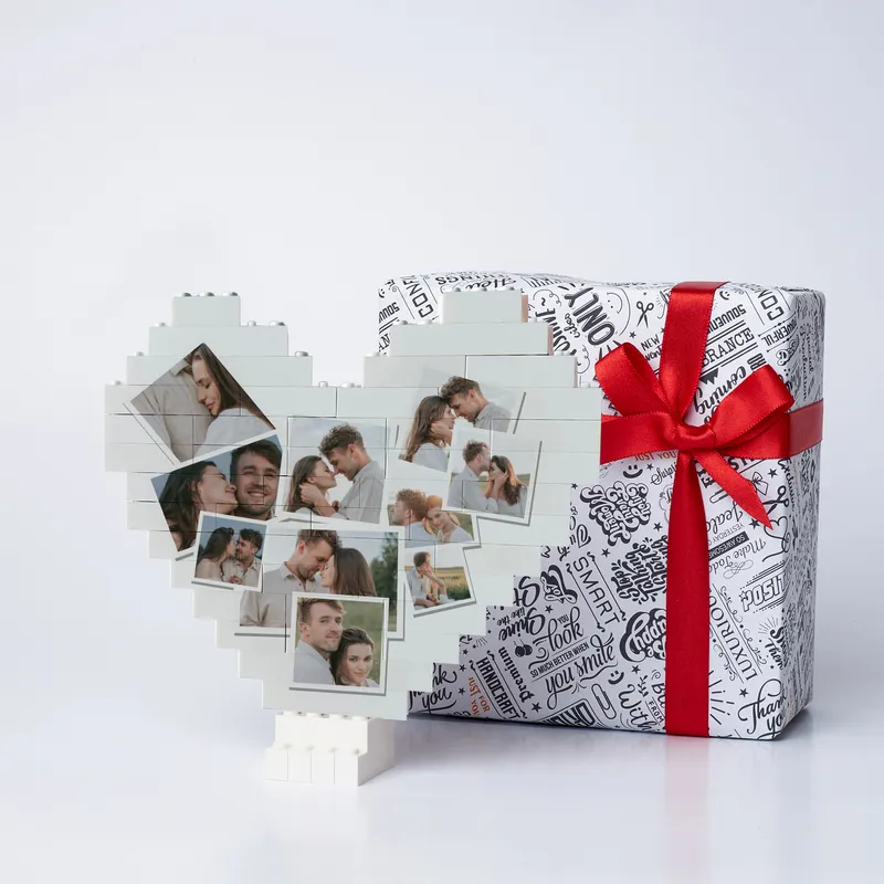 Custom Photo Heart Block Puzzle for Romantic Gifts