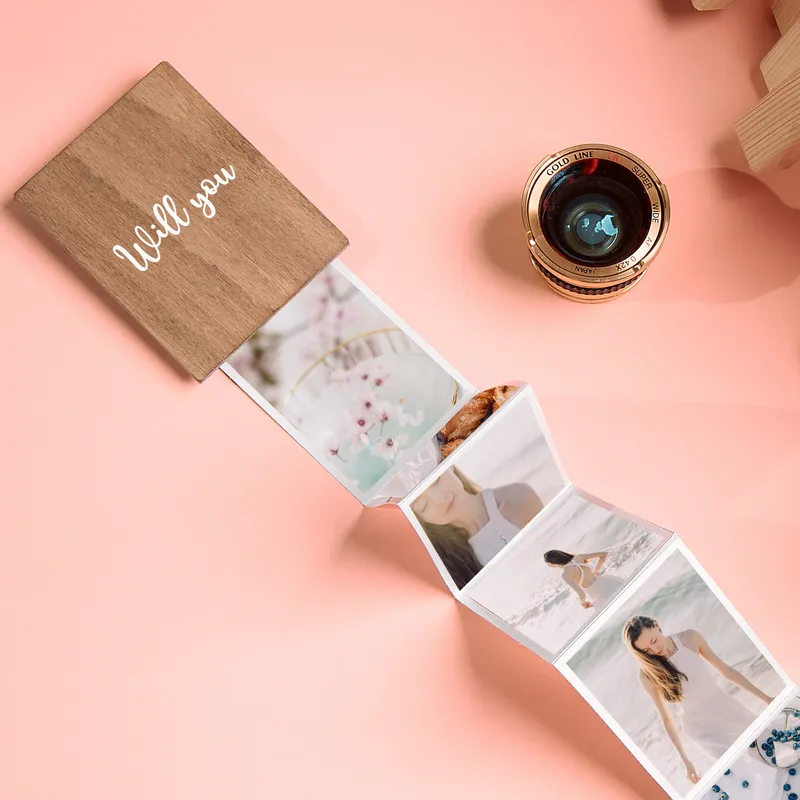 Personalised Wooden Photo Box for Bridesmaid Proposal