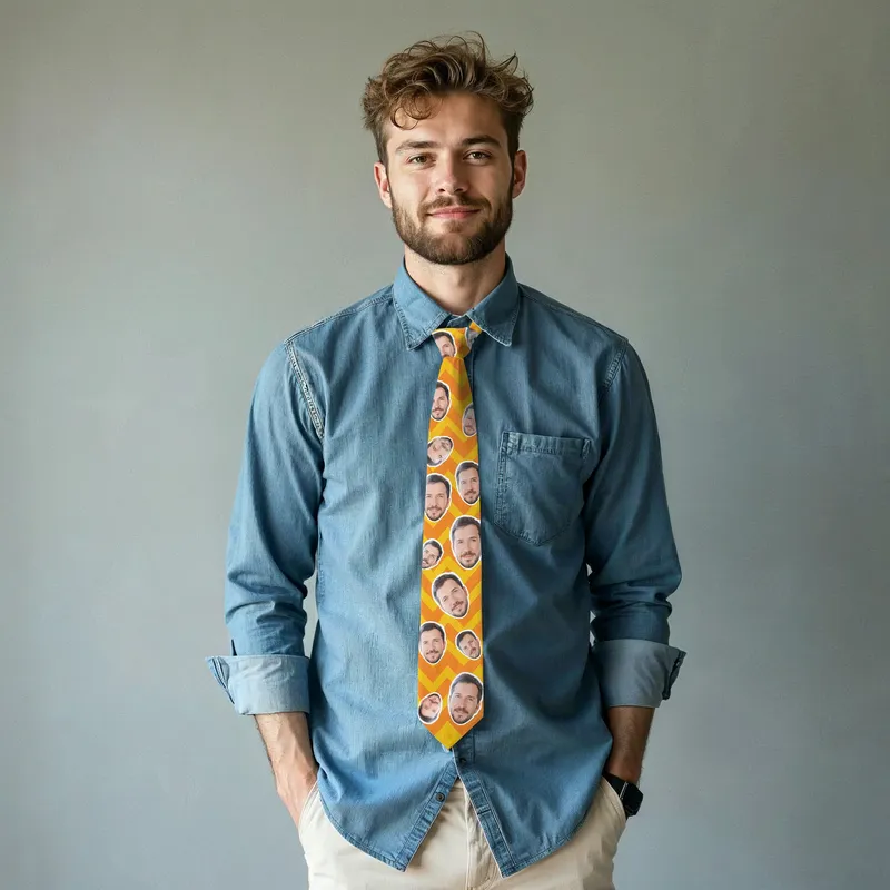Custom Photo Pattern Tie