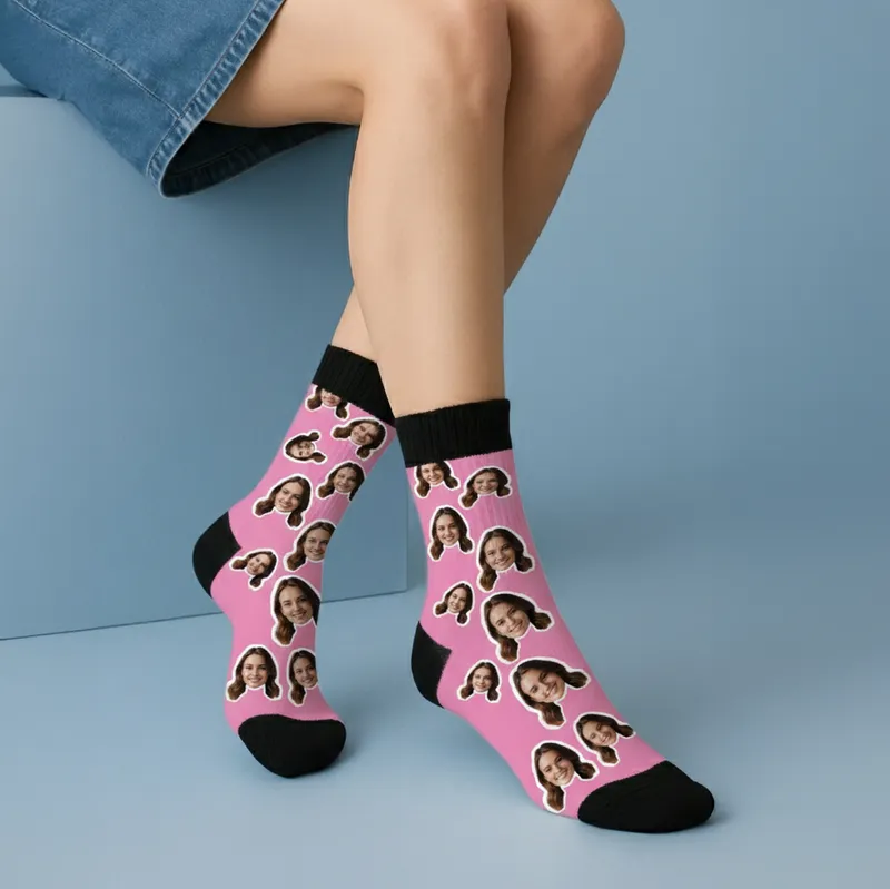 Custom Photo Printed Colorful Pattern Socks