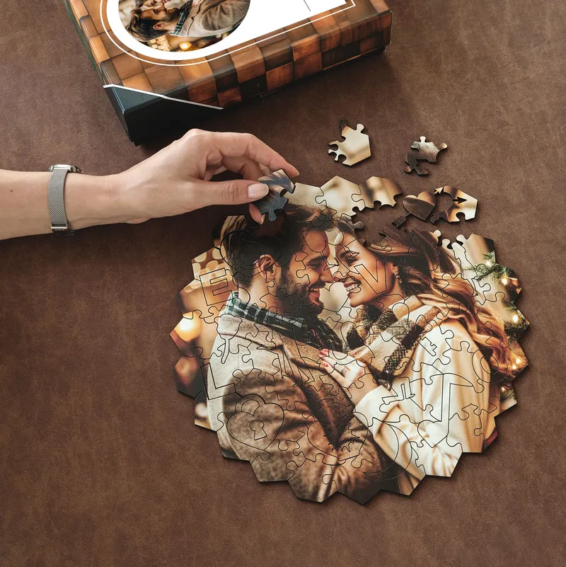 Custom Photo Wooden Puzzle for Birthday Gift