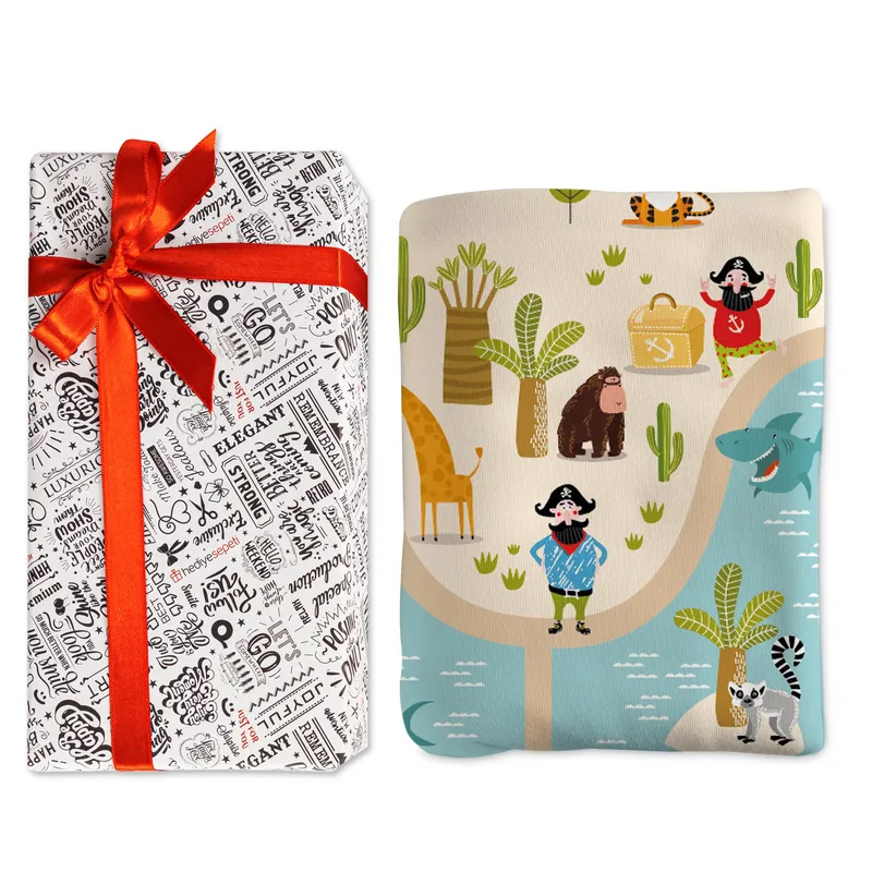 Custom Pirate Adventure Baby Play Mat with Personalized Name