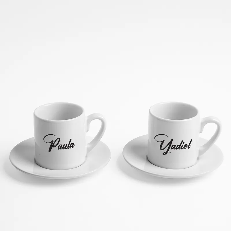 Personalised Family Name Turkish Coffee Cup Set for Two