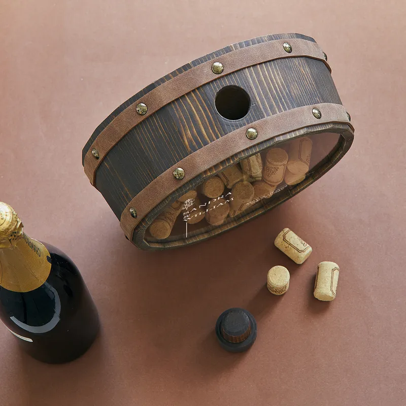 Custom Retro Wine Cork Box for Couples