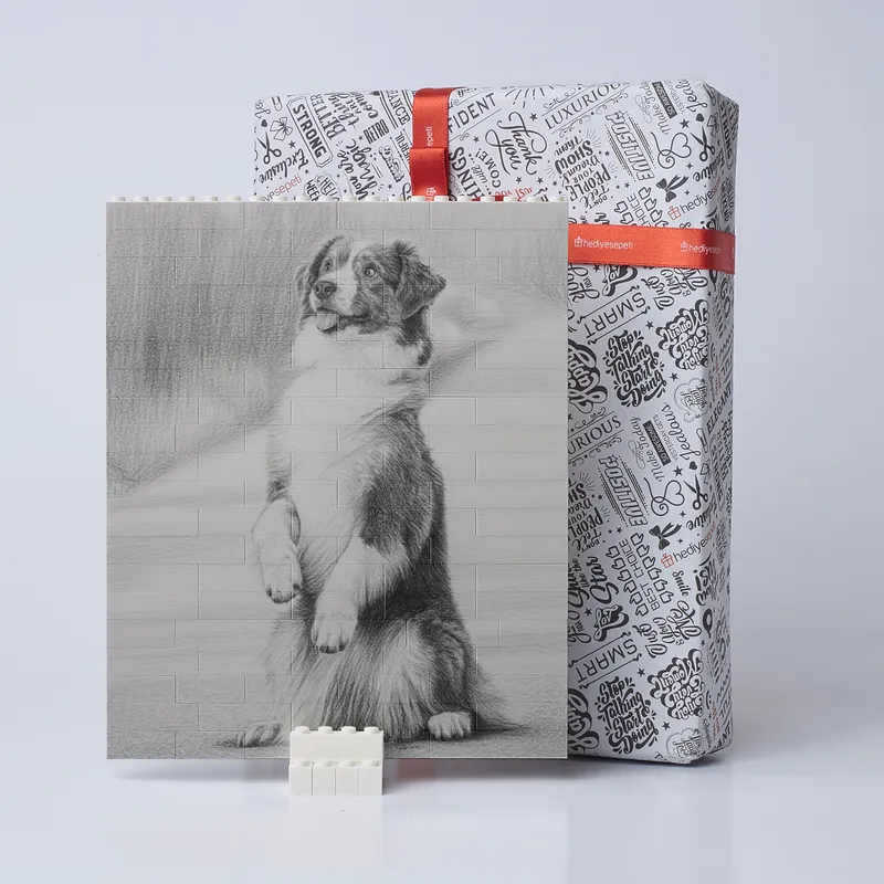 Custom Sketch Photo Block Puzzle - 96 Piece