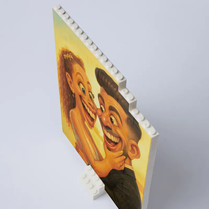 Custom Sketch Photo Block Puzzle - 96 Piece