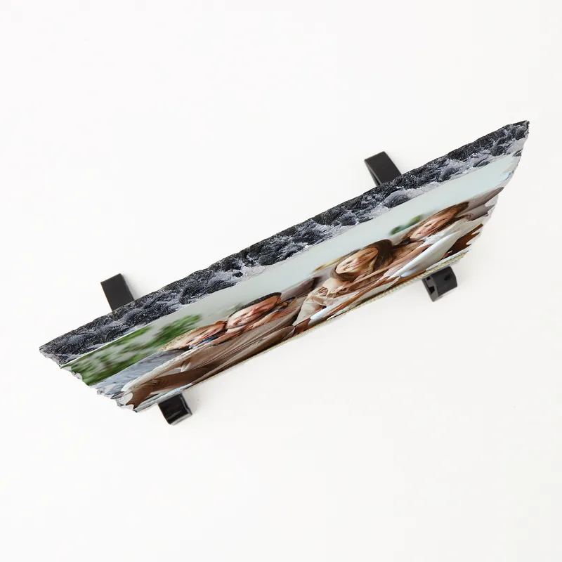 Personalised Square Slate Photo Print 19x19 cm