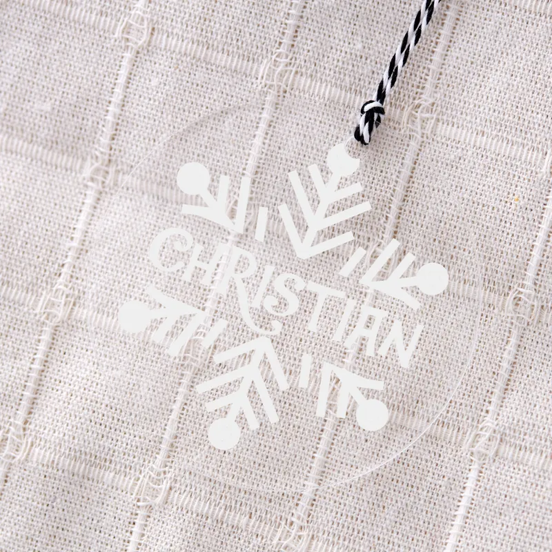 Custom Snowflake Christmas Tree Ornament