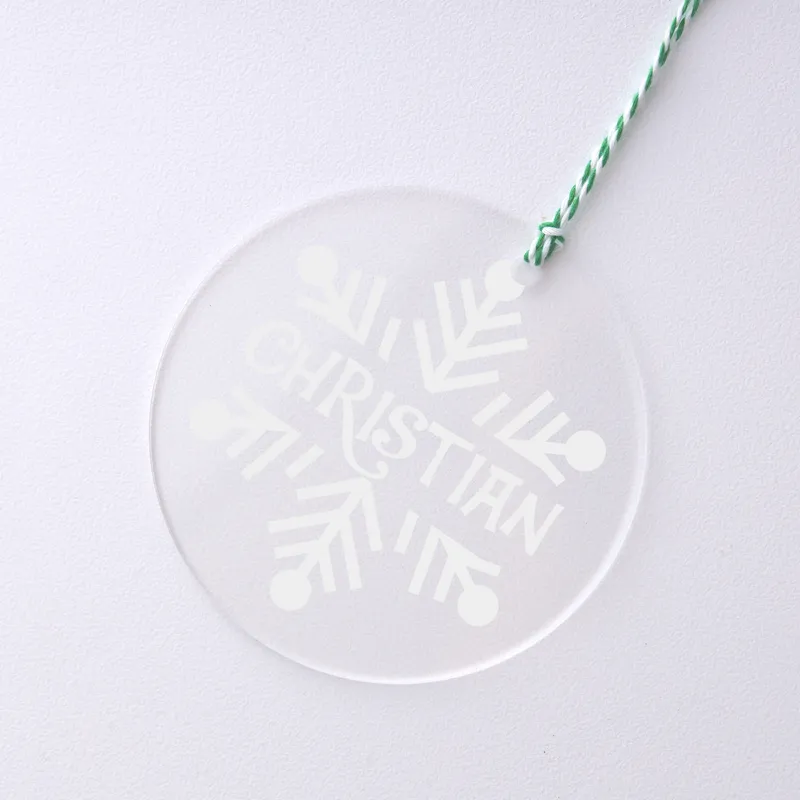 Custom Snowflake Christmas Tree Ornament