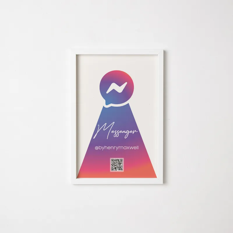 Custom Social Media Icon Frame for Personalized Office Decor