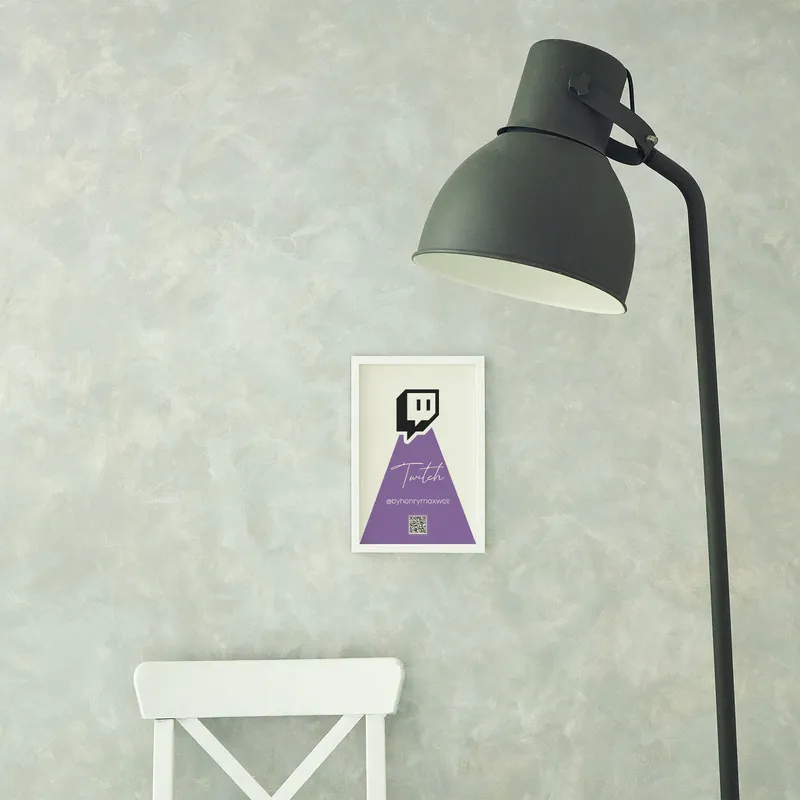 Custom Social Media Icon Frame for Personalized Office Decor