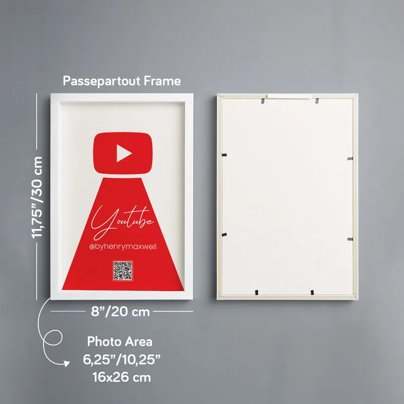 Custom Social Media Icon Frame for Personalized Office Decor