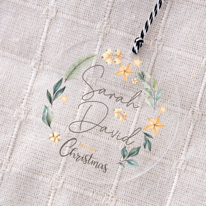 Personalised Acrylic Pine Tree Christmas Ornament