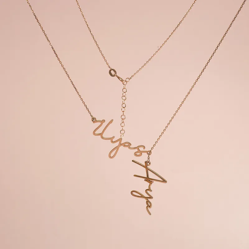 Custom Two Name Necklace as a Mother's Day Gift for Moms