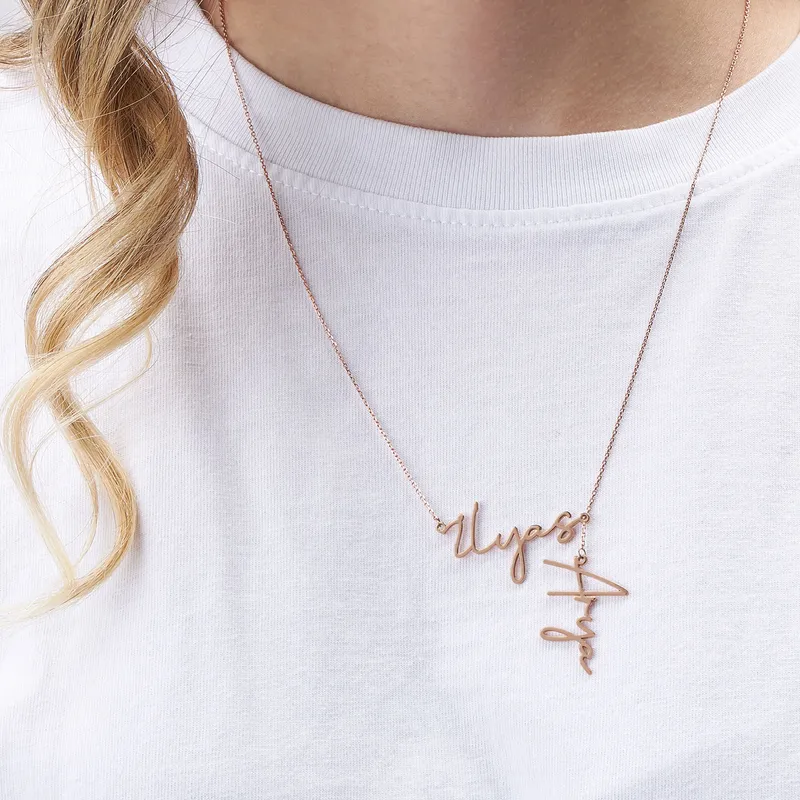 Custom Two Name Necklace as a Mother's Day Gift for Moms