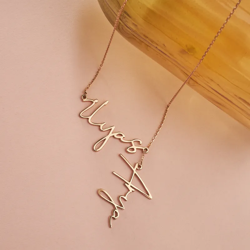 Custom Two Name Necklace as a Mother's Day Gift for Moms