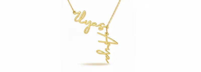 Custom Two Name Necklace as a Mother's Day Gift for Moms