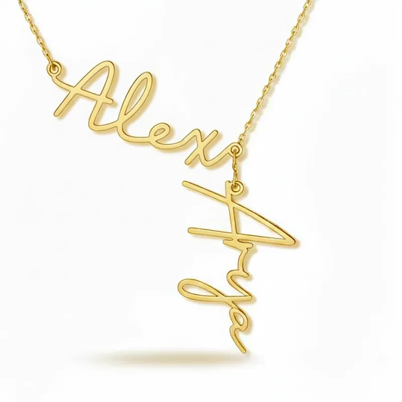 Custom Two Name Necklace as a Mother's Day Gift for Moms