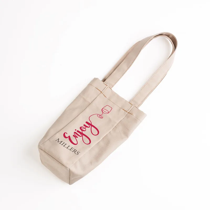Custom Wine Tote Bag with Name Design for Adults and Teens