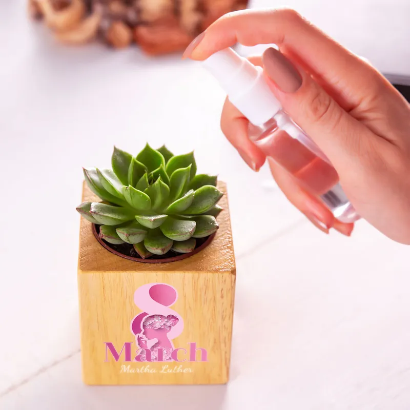 Custom Women's Day Succulent Planter with Personalization