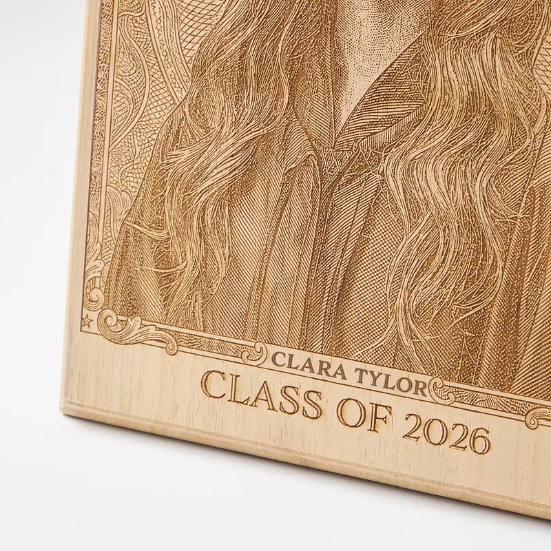 Custom Wood Engraved Photo Personalized Graduation Gift