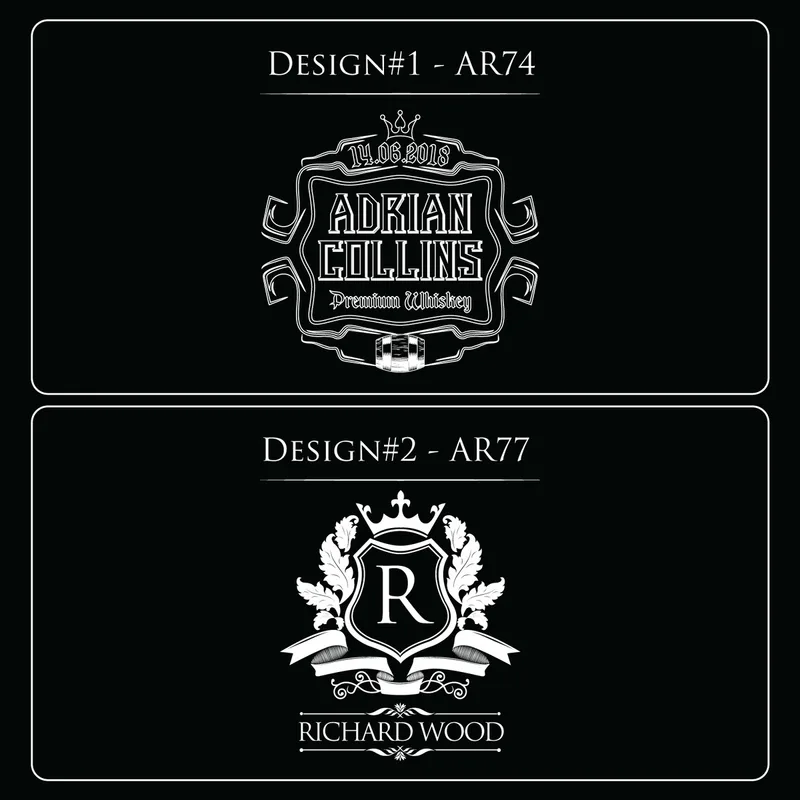 Custom Wooden Boxed Glasgow Set of 2 Whiskey Glasses