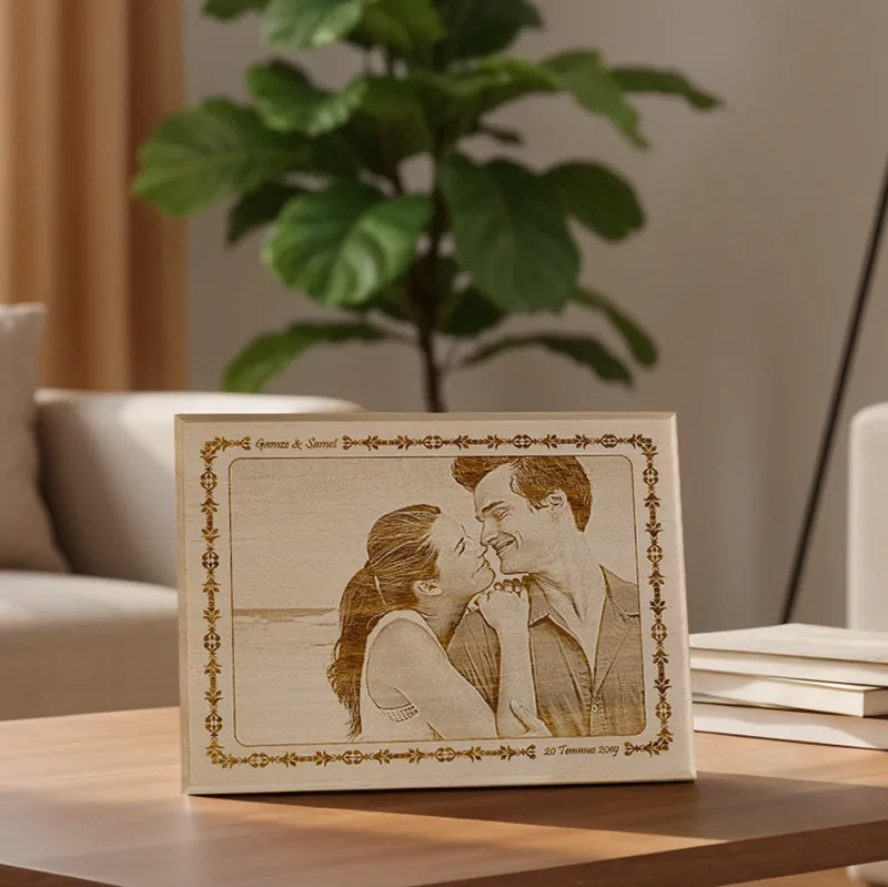 Personalised Wooden Couple Portrait for Romantic Moments
