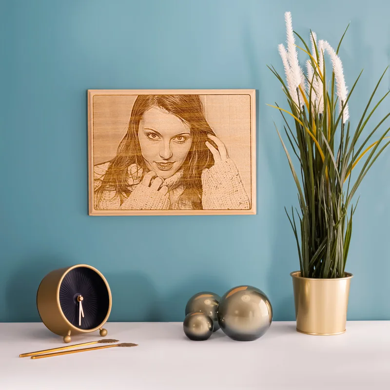 Custom Wooden Self Portrait Photo