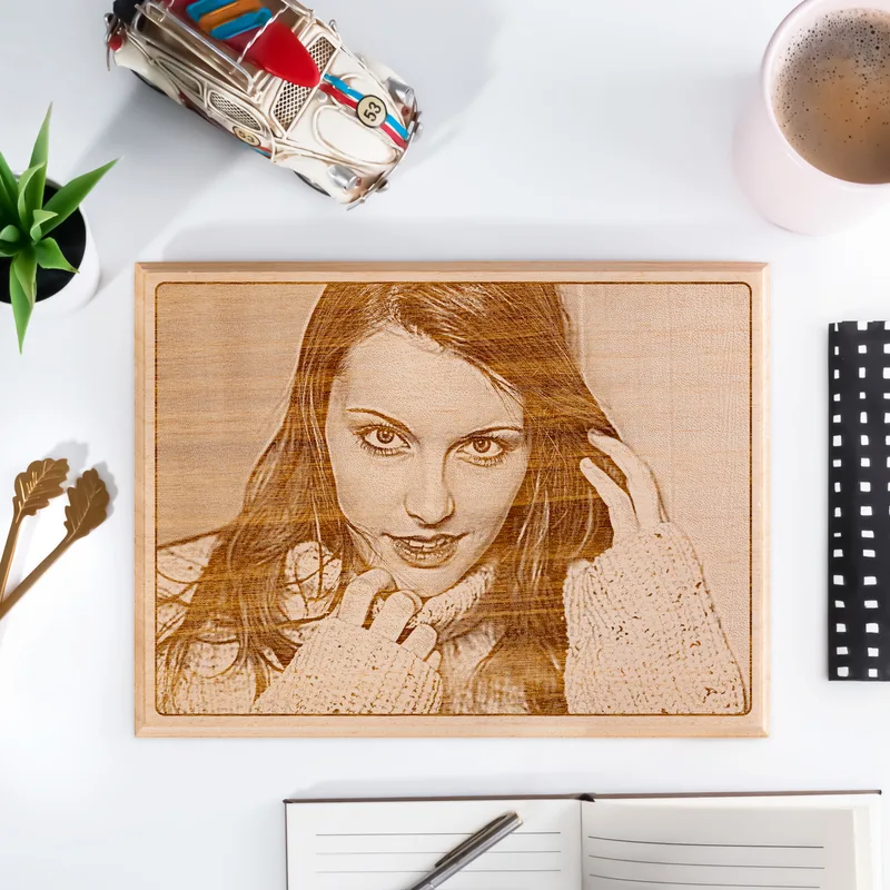 Custom Wooden Self Portrait Photo